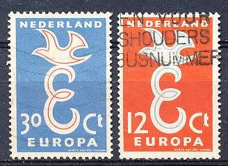 NETHERLANDS  1958  -  EUROPA Stamps  FULL  SET   - FINE USED