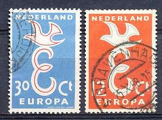 NETHERLANDS  1958  -  EUROPA Stamps  FULL  SET   - FINE USED