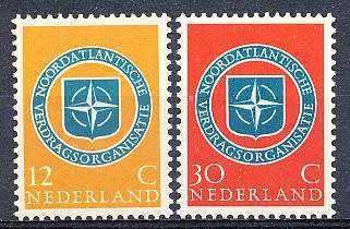 NETHERLANDS  1959  -  Anniversary of NATO   FULL  SET   - MINT