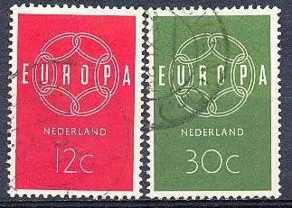 NETHERLANDS  1959  -  EUROPA Stamps  FULL  SET   - FINE USED