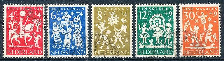 NETHERLANDS  1961  -  Child Care  FULL   SET   - FINE USED