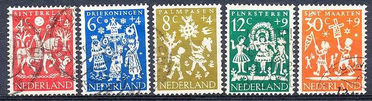NETHERLANDS  1961  -  Child Care  FULL   SET   - FINE  USED