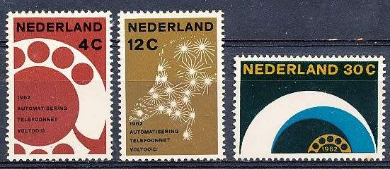 NETHERLANDS  1962  -  Telephone Automation  FULL   SET   - FINE MINT