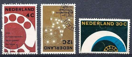 NETHERLANDS  1962  -  Telephone Automation  FULL   SET   - FINE USED