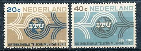 NETHERLANDS  1965  -   Anniversary of the UIT  FULL   SET   - MINT