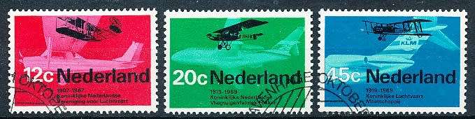 NETHERLANDS  1968  -   Aviation  FULL   SET   - FINE  USED