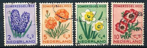 NETHERLANDS  1953  -  Charity Stamps    PART  SET   -  FINE  USED