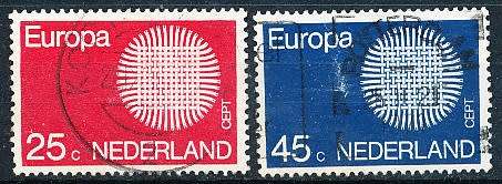 NETHERLANDS  1970  -   EUROPA Stamps  FULL   SET   - FINE  USED