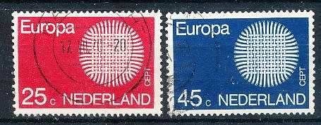 NETHERLANDS  1970  -   EUROPA Stamps  FULL   SET   - FINE  USED