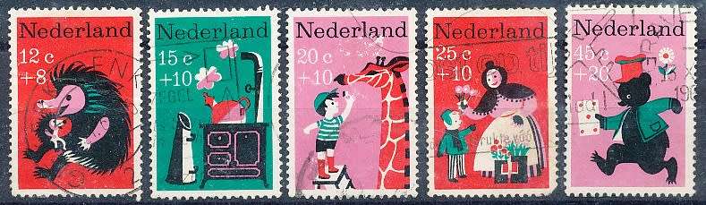 NETHERLANDS  1967  -   Child Care FULL   SET   - FINE  USED