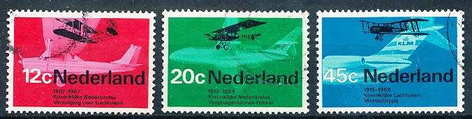 NETHERLANDS  1968  -   Aviation  FULL   SET   - FINE  USED