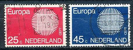 NETHERLANDS  1970  -   EUROPA Stamps  FULL   SET   - FINE  USED
