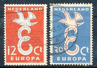 NETHERLANDS  1958  -  EUROPA Stamps  FULL  SET   - FINE USED