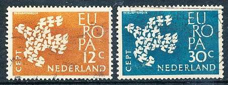 NETHERLANDS  1961  -   EUROPA Stamps  FULL   SET   - FINE USED