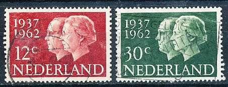 NETHERLANDS  1962  -   Silver Wedding   FULL   SET   - FINE USED