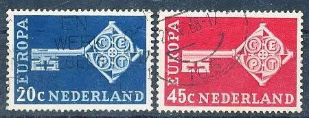 NETHERLANDS  1968  -   EUROPA Stamps  FULL   SET   - FINE  USED