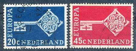 NETHERLANDS  1968  -   EUROPA Stamps  FULL   SET   - FINE  USED