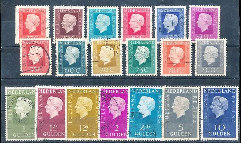 NETHERLANDS  1969  -   Queen Juliana - New Values  FULL   SET   - FINE  USED