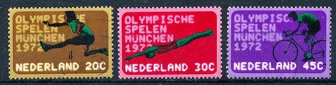 NETHERLANDS  1972  -  Olympic Games - Munich   FULL   SET   - FINE  USED