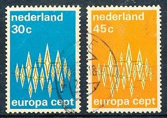NETHERLANDS  1972  -   EUROPA Stamps  FULL   SET   - FINE  USED