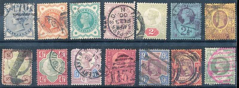 GB -  QVIC  JUBILEE  -  FINE USED LOT  to the   ONE SHILLING  - R7000