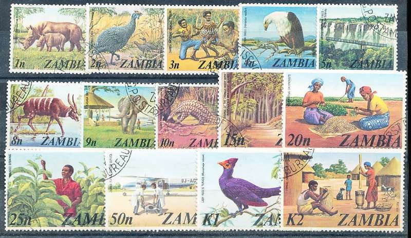 ZAMBIA  1975   -  Local Motifs  FULL SET  - FINE USED