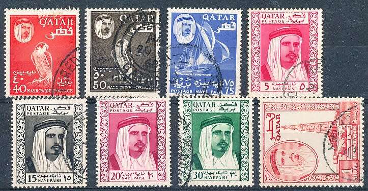 QATAR   -  SET TO THE 1 RUPEE -  FINE USED  FILL GAPS