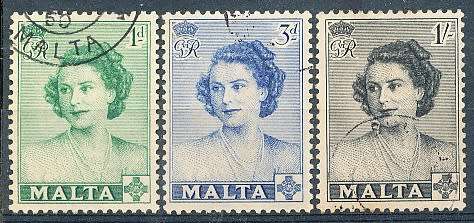 MALTA 1950  -   Elizabeth II - Royal visit  FULL  SET   -   FINE USED
