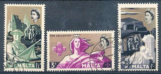 MALTA 1959  -    George Cross  FULL  SET   -   FINE USED