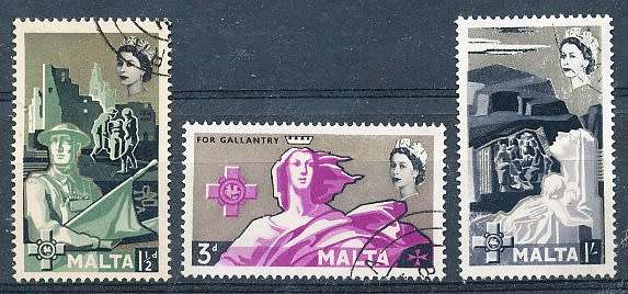 MALTA 1959  -    George Cross  FULL  SET   -   FINE USED