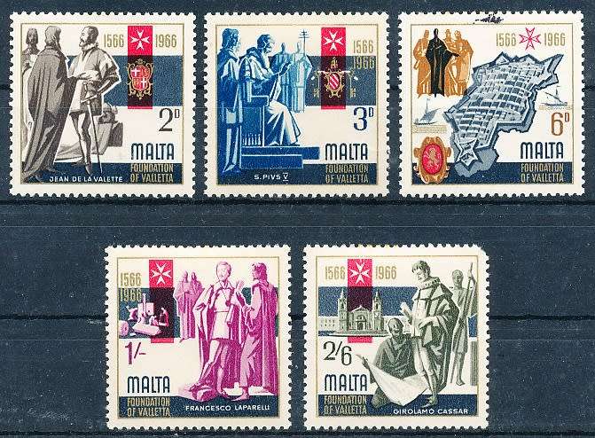 MALTA 1966  -     Anniversary of Valletta  FULL  SET   -   MINT