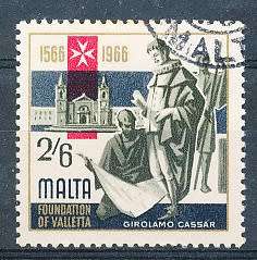 MALTA 1966  -     Anniversary of Valletta  TOP VALUE - FINE USED