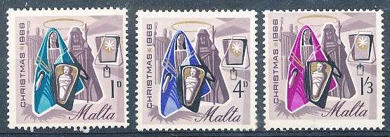 MALTA 1966  -   Christmas Stamps  FULL  SET   -   MINT