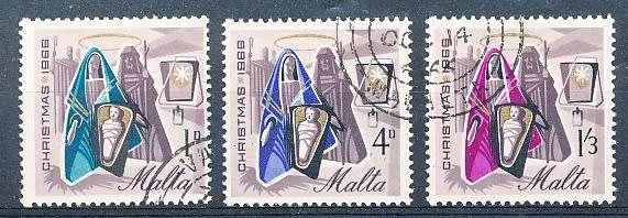 MALTA 1966  -   Christmas Stamps  FULL  SET   -   FINE USED