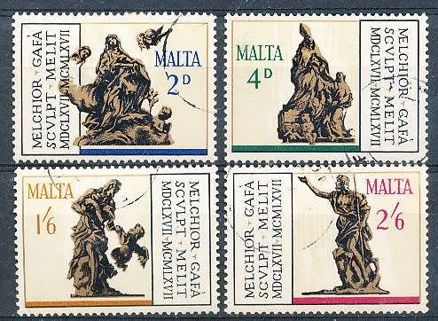 MALTA 1967  -    Death of Gafa   FULL  SET   -   FINE USED