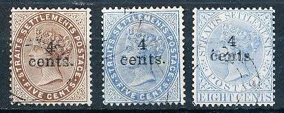 MALAYA   1898  -  QVIC   STRAITS SETTLEMENTS  FULL  SET   - FINE USED  -  R 1000