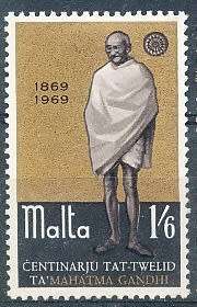 MALTA 1969  -     Mahatma Gandhi       -   MINT