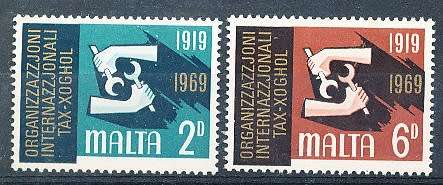 MALTA 1969  -     Anniversary of ILO  -    FULL  SET   -   MINT
