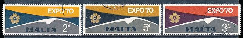 MALTA 1970  -     Expo -    FULL  SET   -  FINE  USED