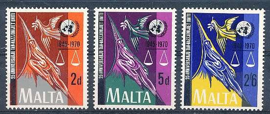 MALTA 1970  -     Anniversary of the UN  -    FULL  SET   -   MINT