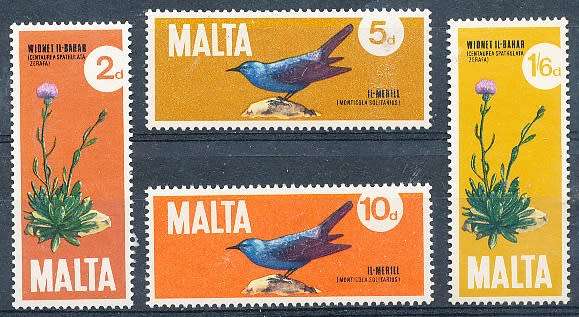 MALTA 1971  -   Flora and Fauna  -    FULL  SET   -   MINT