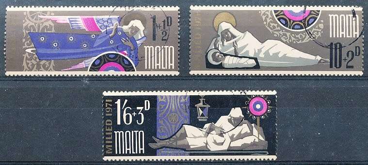 MALTA 1971  -   Christmas Stamps -    FULL  SET   -  FINE USED