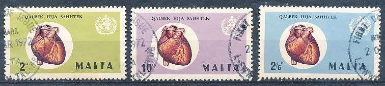 MALTA 1972  -   Heart Campaign -    FULL  SET   -  FINE USED