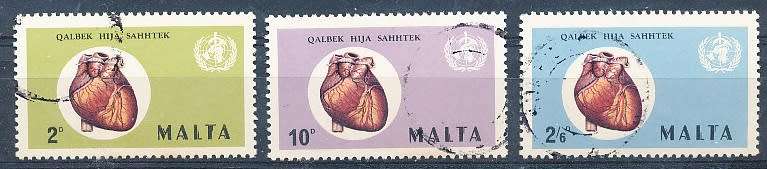 MALTA 1972  -   Heart Campaign -    FULL  SET   -  FINE USED