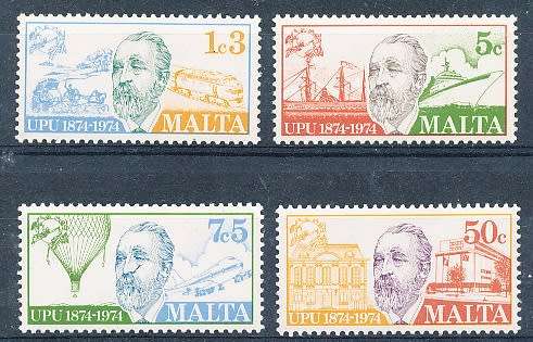 MALTA 1974  -    Universal Postal Union   FULL   SET   -  FINE  MINT
