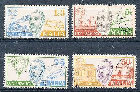 MALTA 1974  -    Universal Postal Union   FULL   SET   -  FINE  USED
