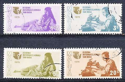 MALTA 1975  -    Women`s Year   FULL   SET   -  FINE  USED