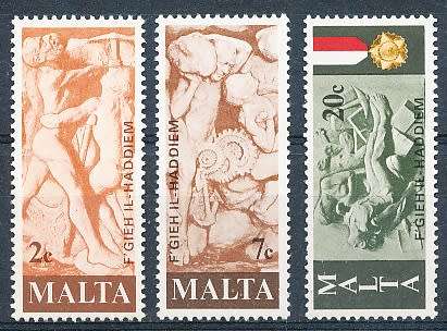 MALTA 1977  -     Protection of Maltese Workers -    FULL   SET   -   FINE MINT