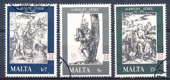 MALTA 1978  -   Albrecht Durer   FULL SET    -  FINE  USED