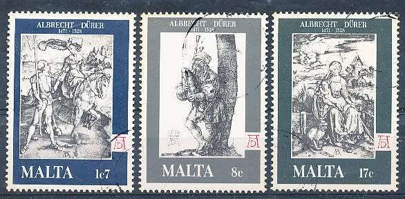 MALTA 1978  -   Albrecht Durer   FULL SET    -  FINE  USED